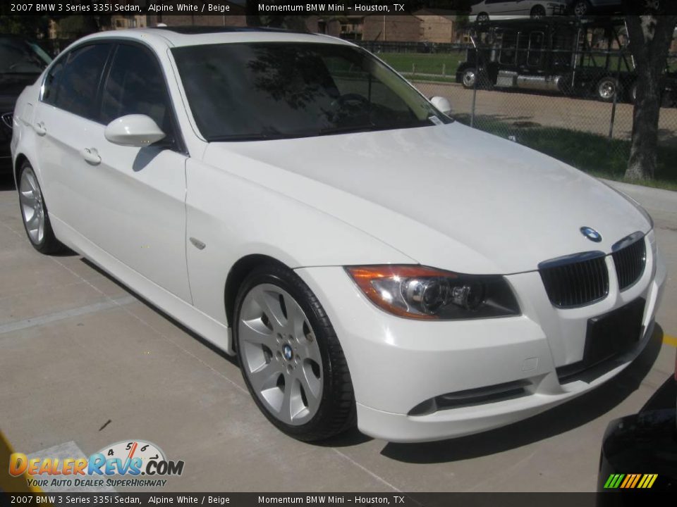 2007 BMW 3 Series 335i Sedan Alpine White / Beige Photo #4