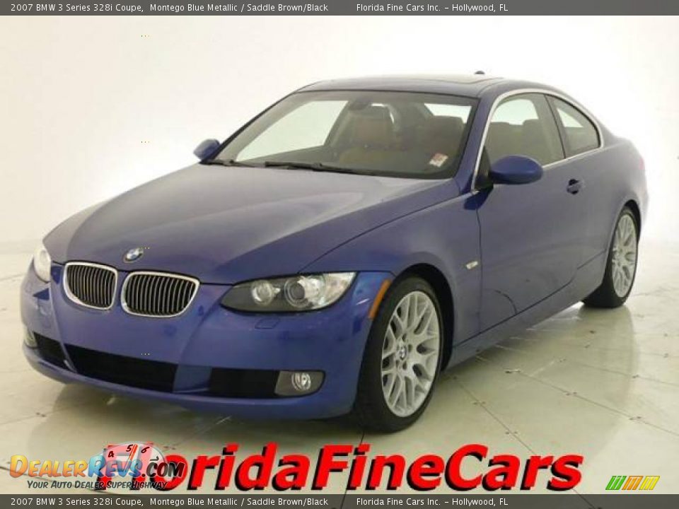 2007 BMW 3 Series 328i Coupe Montego Blue Metallic / Saddle Brown/Black Photo #1