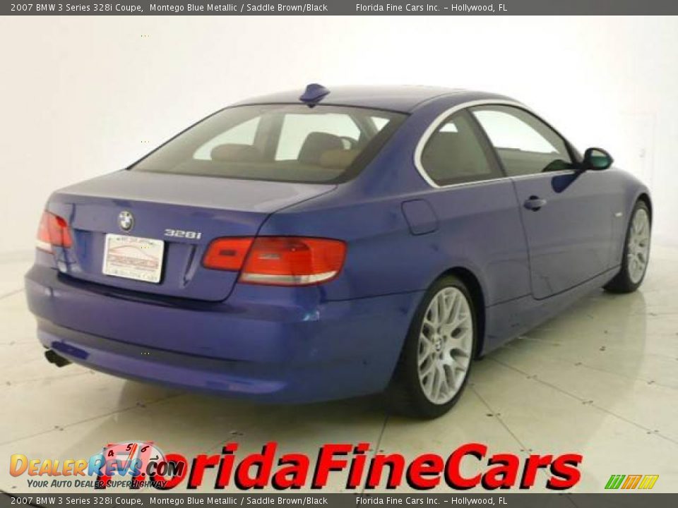 2007 BMW 3 Series 328i Coupe Montego Blue Metallic / Saddle Brown/Black Photo #2
