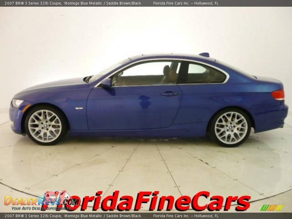 2007 BMW 3 Series 328i Coupe Montego Blue Metallic / Saddle Brown/Black Photo #3
