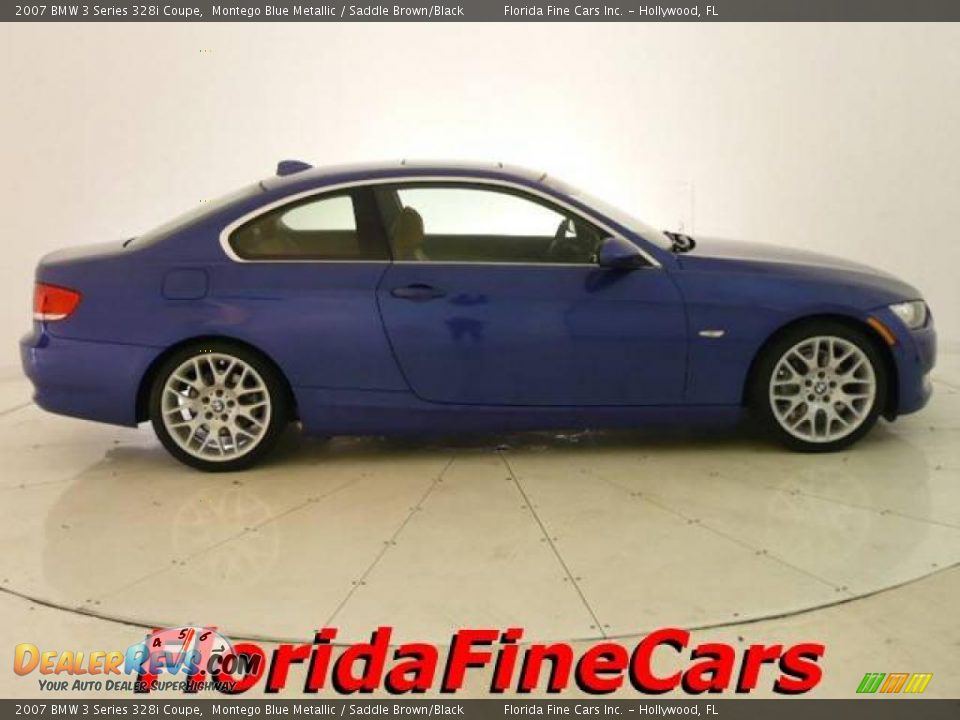 2007 BMW 3 Series 328i Coupe Montego Blue Metallic / Saddle Brown/Black Photo #4