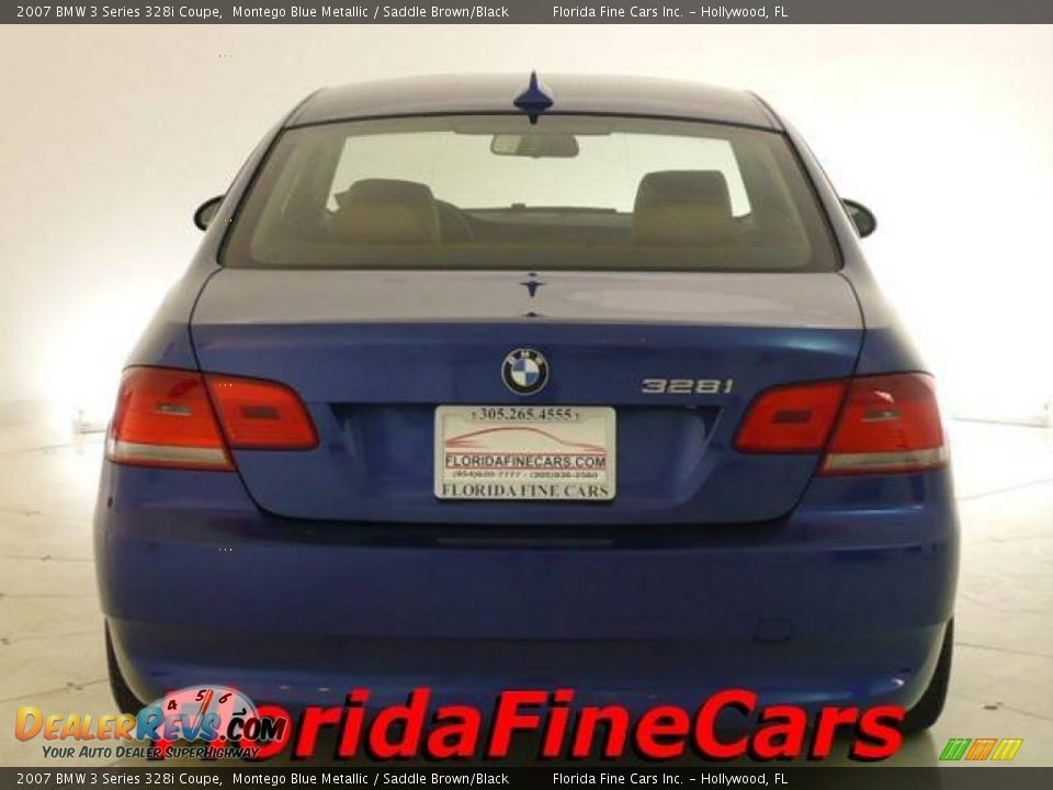 2007 BMW 3 Series 328i Coupe Montego Blue Metallic / Saddle Brown/Black Photo #6