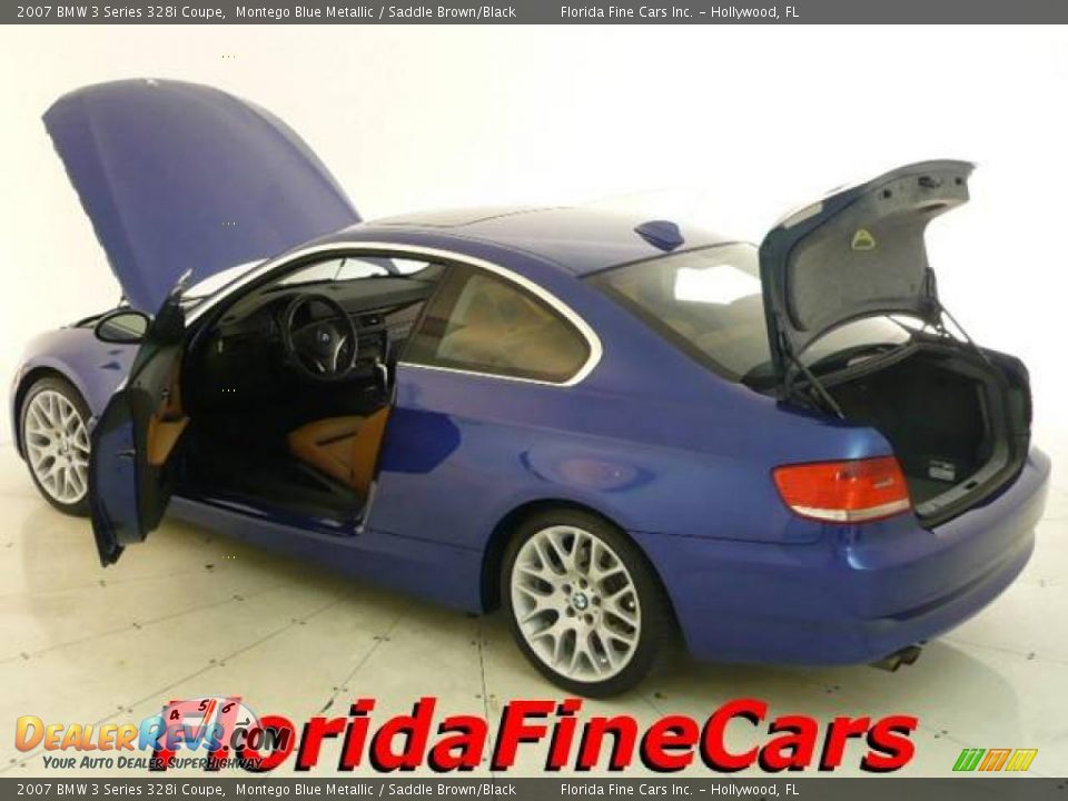 2007 BMW 3 Series 328i Coupe Montego Blue Metallic / Saddle Brown/Black Photo #8