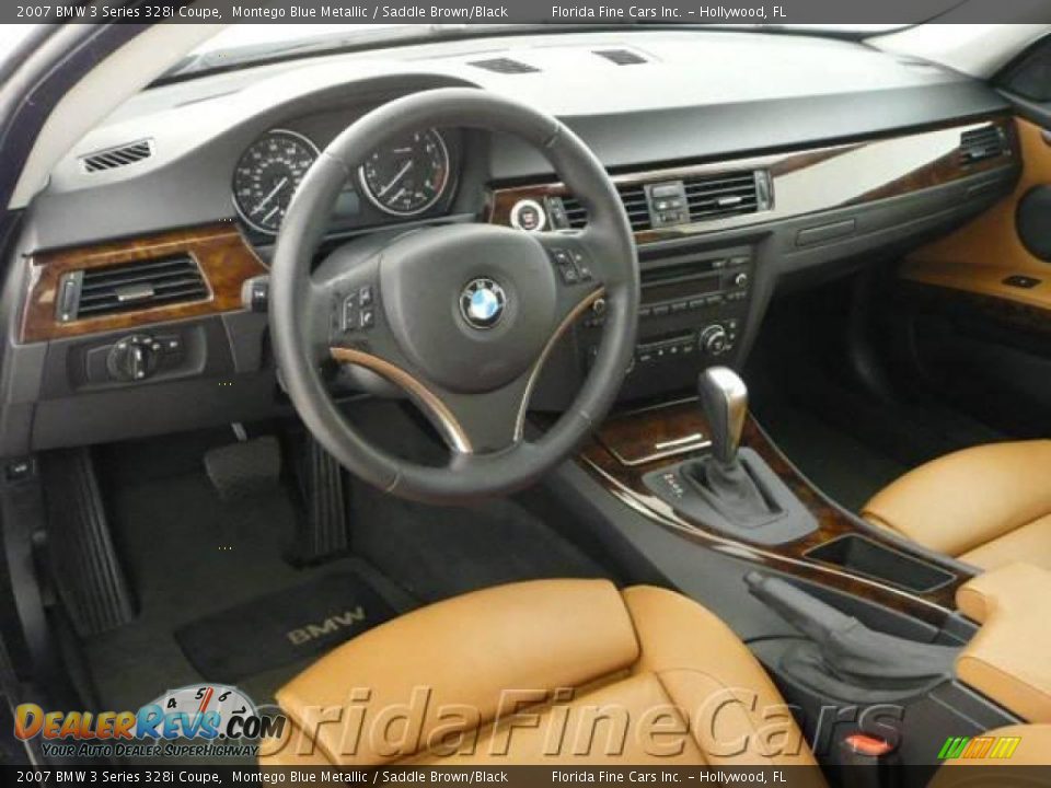 2007 BMW 3 Series 328i Coupe Montego Blue Metallic / Saddle Brown/Black Photo #12