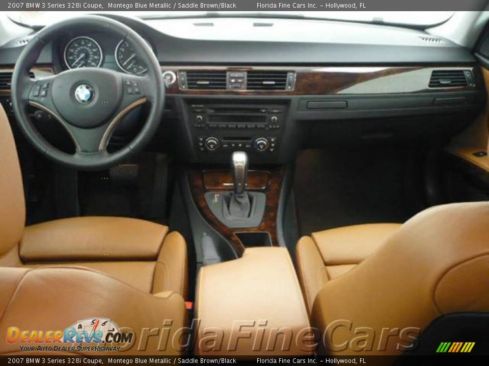 2007 BMW 3 Series 328i Coupe Montego Blue Metallic / Saddle Brown/Black Photo #15