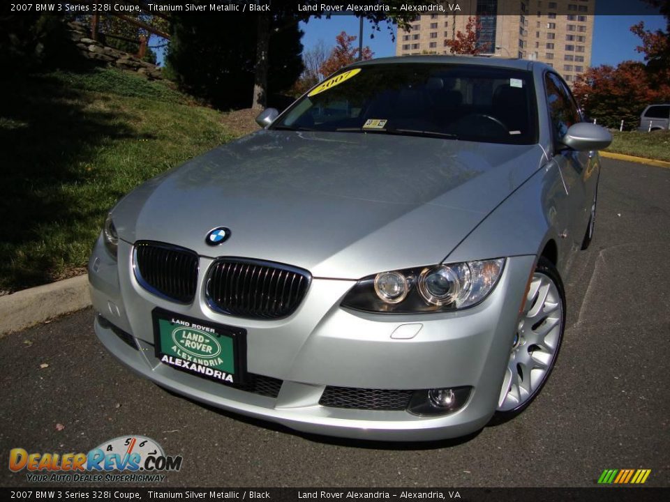 2007 BMW 3 Series 328i Coupe Titanium Silver Metallic / Black Photo #1