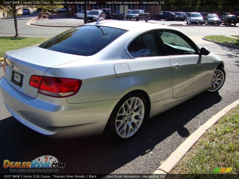 2007 BMW 3 Series 328i Coupe Titanium Silver Metallic / Black Photo #5