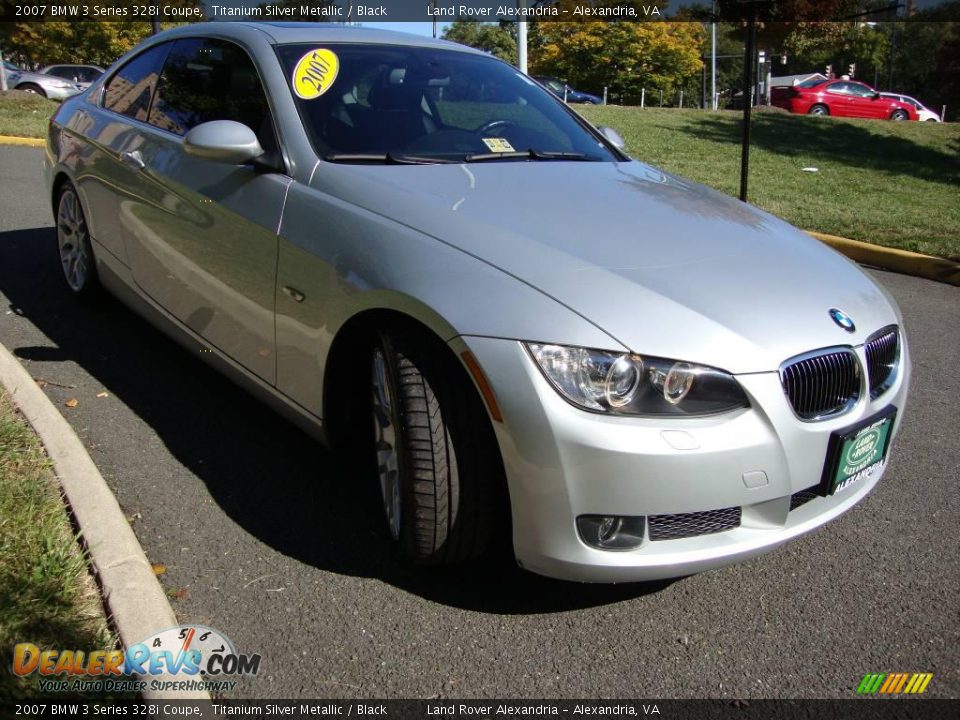 2007 BMW 3 Series 328i Coupe Titanium Silver Metallic / Black Photo #6