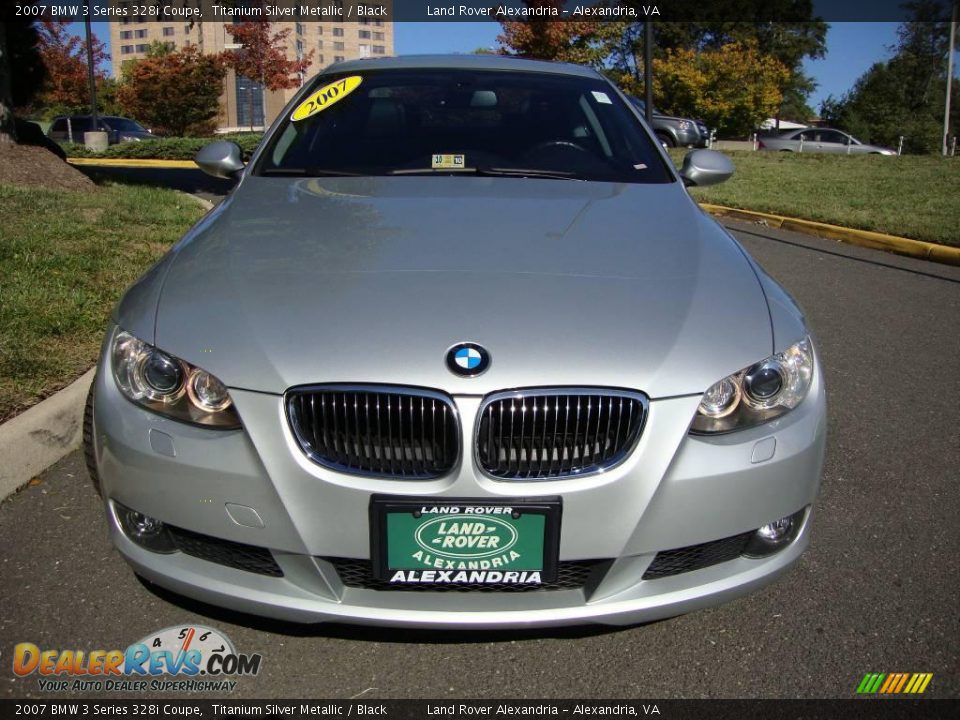 2007 BMW 3 Series 328i Coupe Titanium Silver Metallic / Black Photo #7