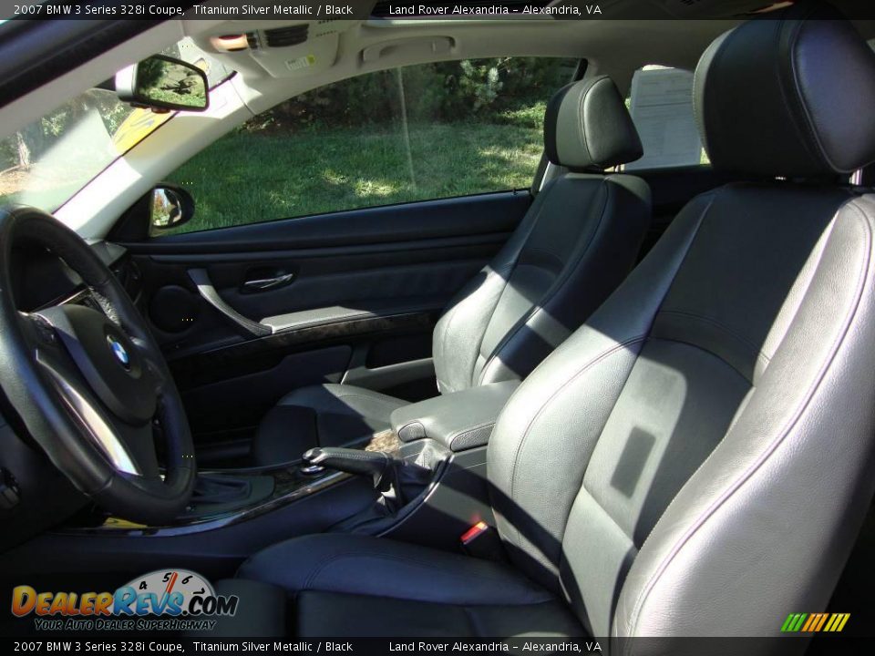2007 BMW 3 Series 328i Coupe Titanium Silver Metallic / Black Photo #8