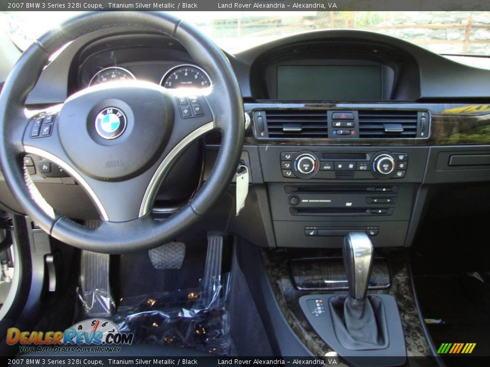 2007 BMW 3 Series 328i Coupe Titanium Silver Metallic / Black Photo #11