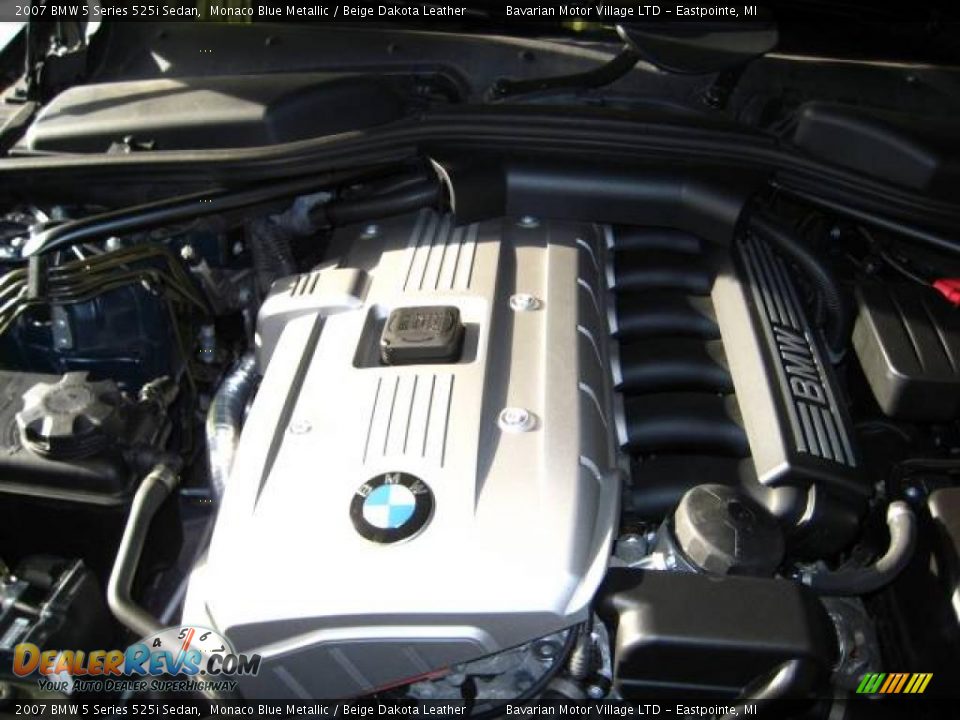 2007 BMW 5 Series 525i Sedan Monaco Blue Metallic / Beige Dakota Leather Photo #10