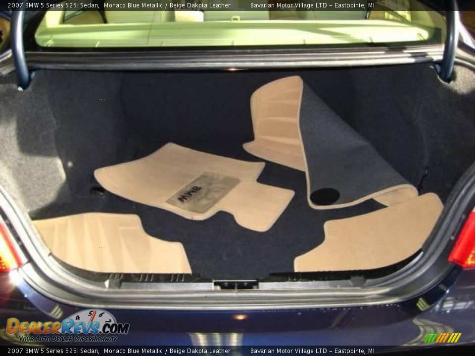 2007 BMW 5 Series 525i Sedan Monaco Blue Metallic / Beige Dakota Leather Photo #15