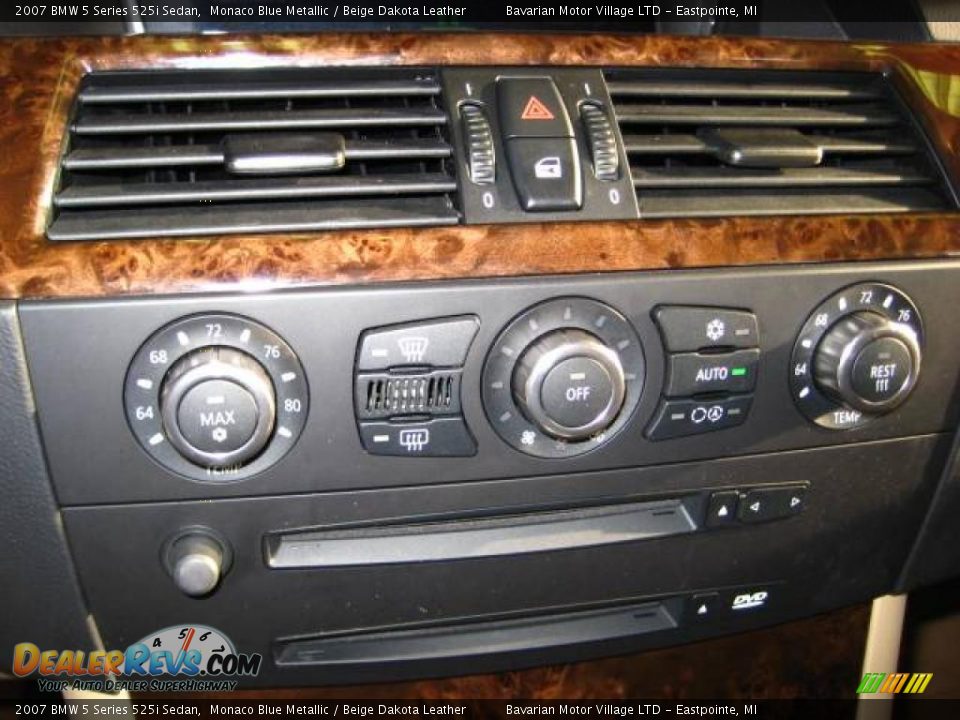 2007 BMW 5 Series 525i Sedan Monaco Blue Metallic / Beige Dakota Leather Photo #19