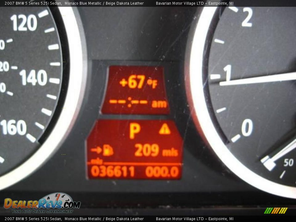 2007 BMW 5 Series 525i Sedan Monaco Blue Metallic / Beige Dakota Leather Photo #22