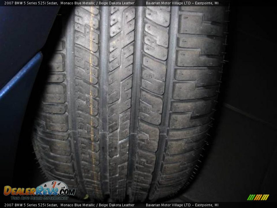 2007 BMW 5 Series 525i Sedan Monaco Blue Metallic / Beige Dakota Leather Photo #25