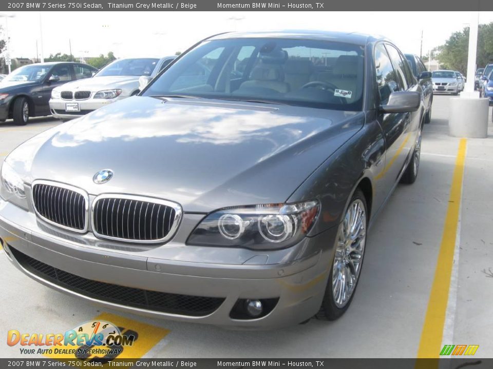 2007 BMW 7 Series 750i Sedan Titanium Grey Metallic / Beige Photo #1