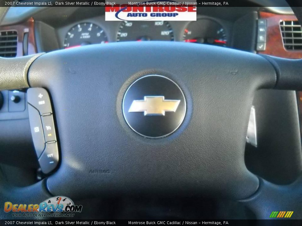 2007 Chevrolet Impala LS Dark Silver Metallic / Ebony Black Photo #29