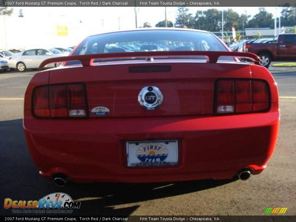 2007 Ford Mustang GT Premium Coupe Torch Red / Dark Charcoal Photo #3