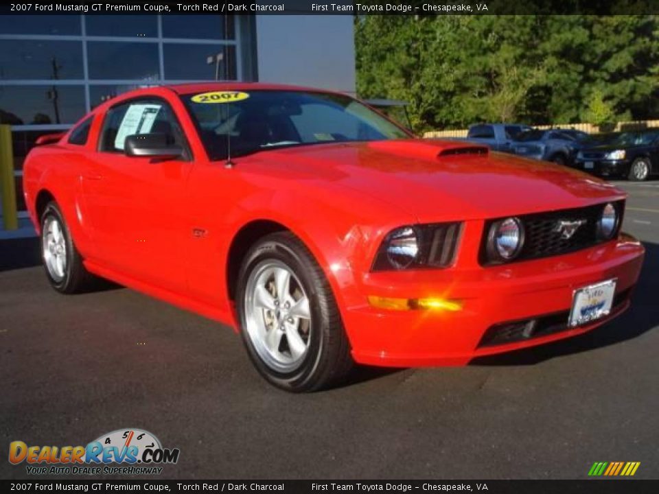 2007 Ford Mustang GT Premium Coupe Torch Red / Dark Charcoal Photo #6