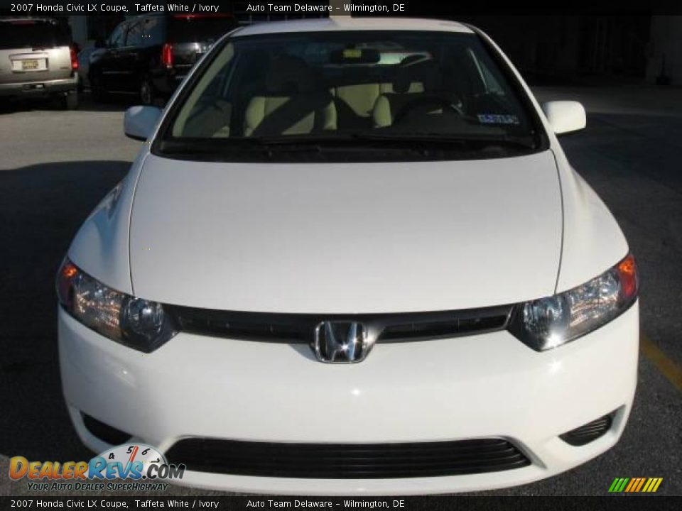 2007 Honda Civic LX Coupe Taffeta White / Ivory Photo #3