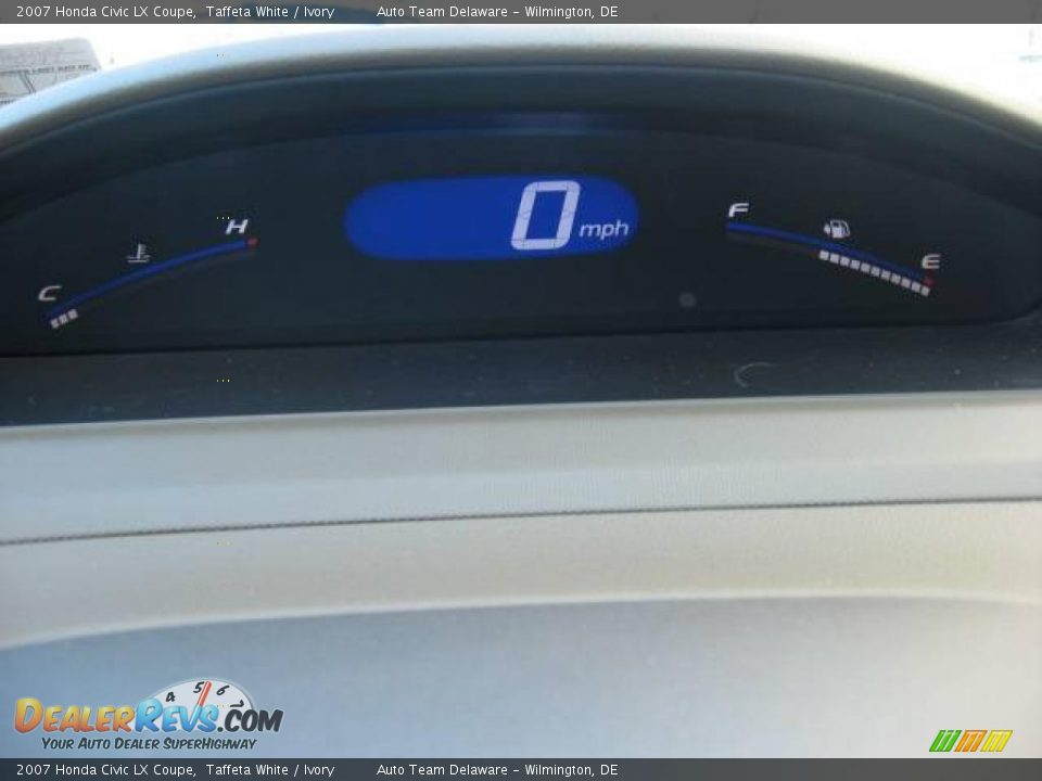 2007 Honda Civic LX Coupe Taffeta White / Ivory Photo #15