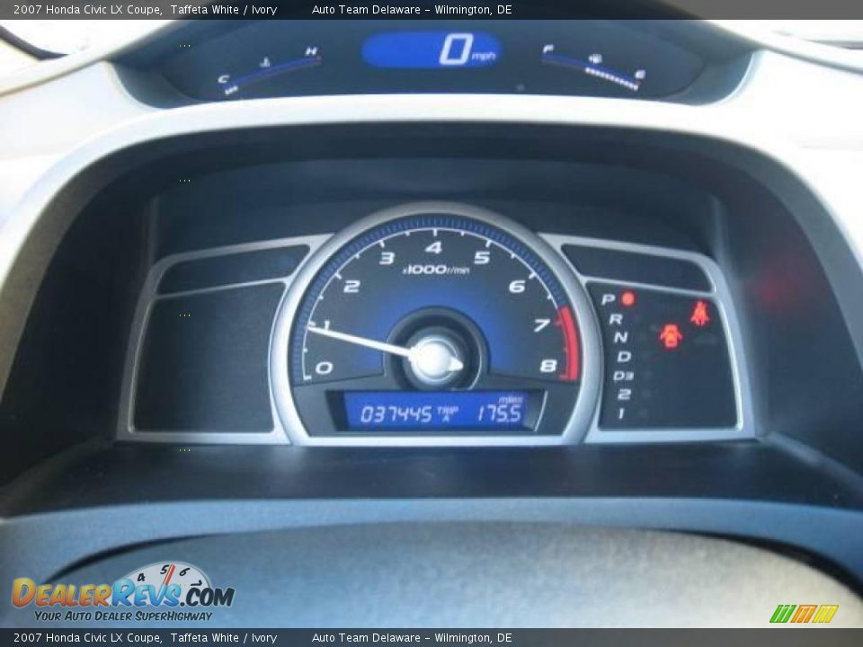 2007 Honda Civic LX Coupe Taffeta White / Ivory Photo #16
