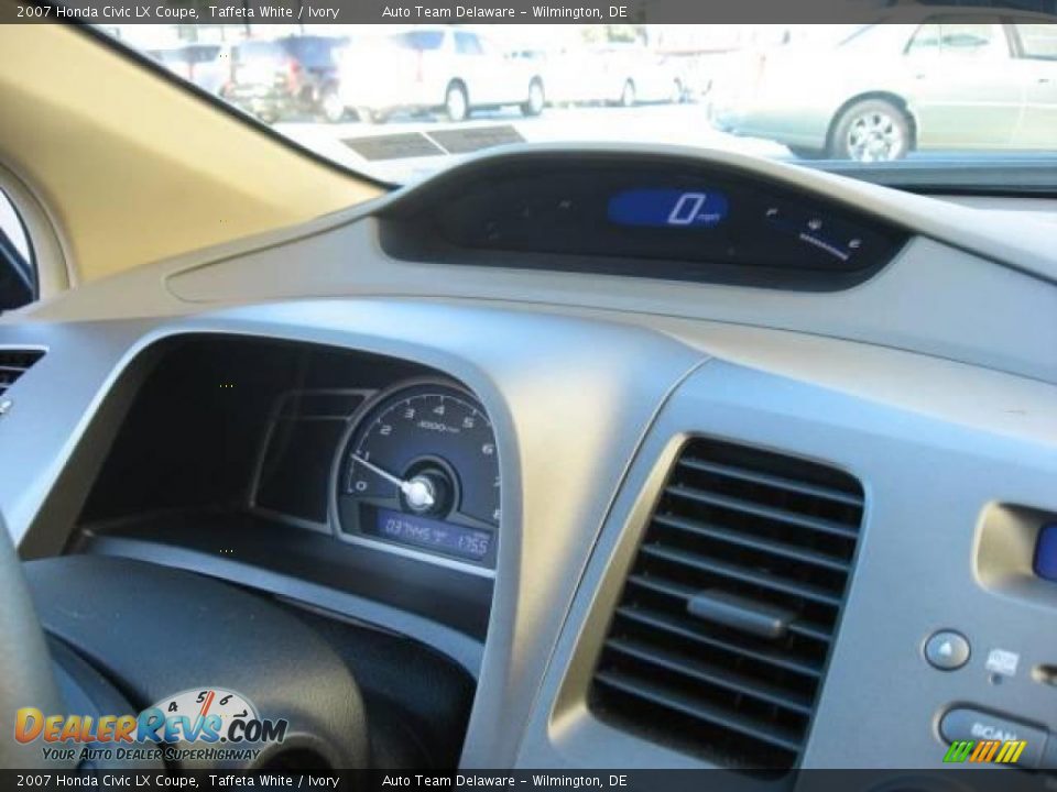 2007 Honda Civic LX Coupe Taffeta White / Ivory Photo #17