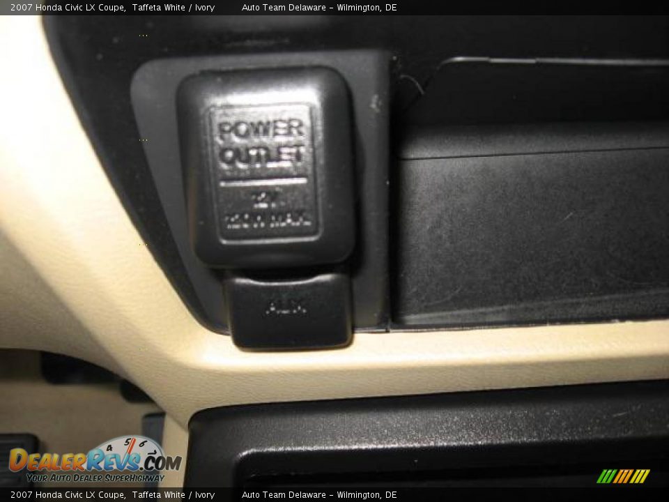 2007 Honda Civic LX Coupe Taffeta White / Ivory Photo #21