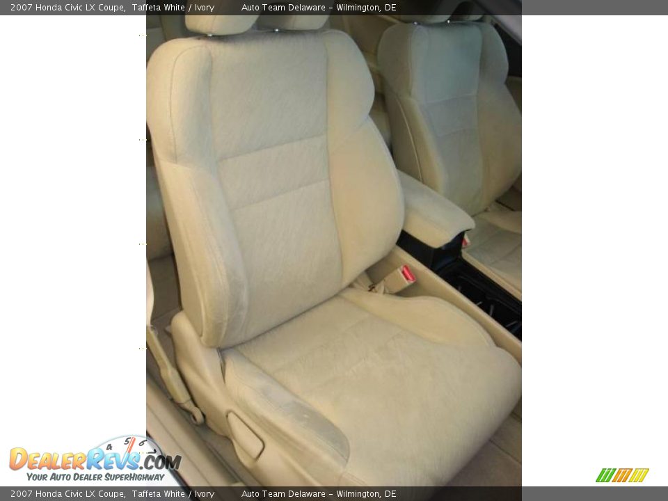 2007 Honda Civic LX Coupe Taffeta White / Ivory Photo #30