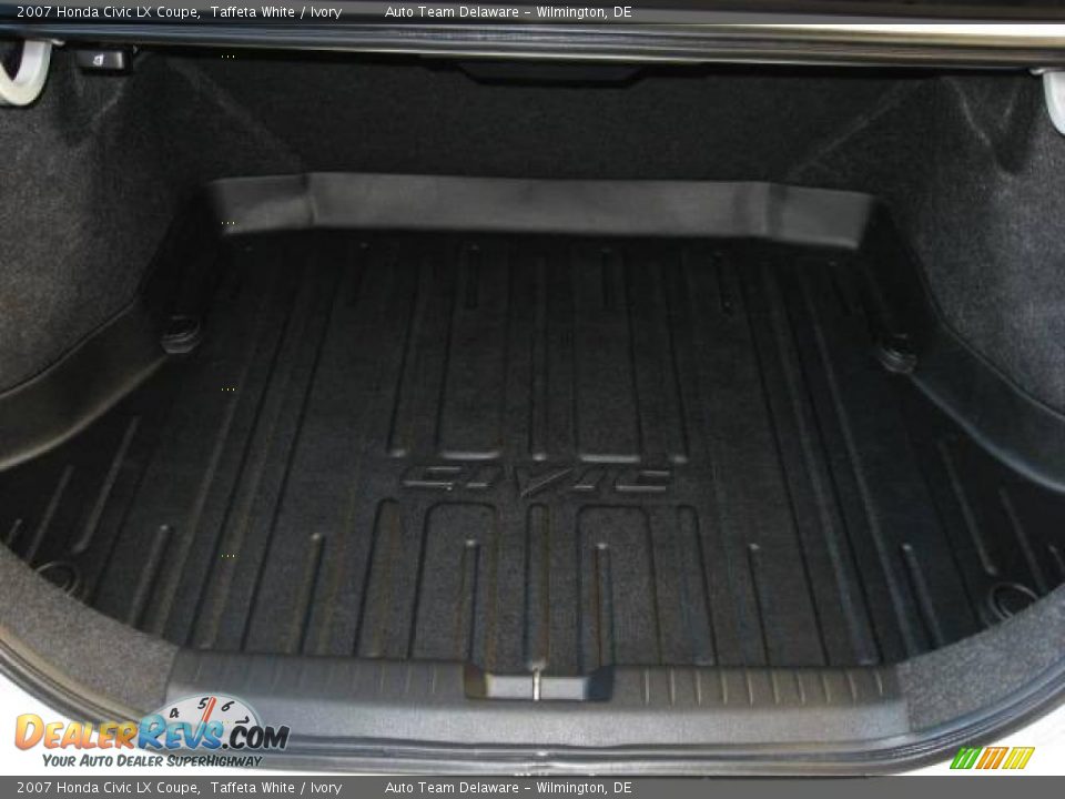 2007 Honda Civic LX Coupe Taffeta White / Ivory Photo #34
