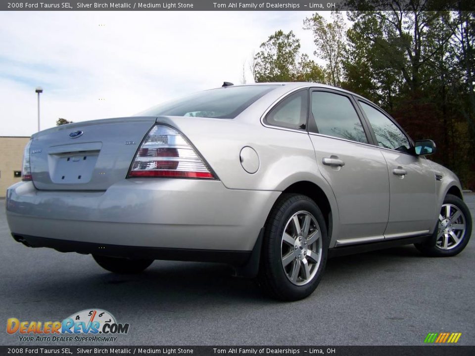 2008 Ford Taurus SEL Silver Birch Metallic / Medium Light Stone Photo #7