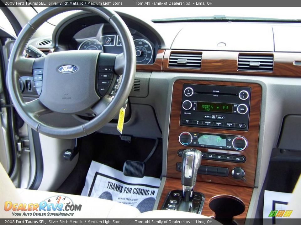 2008 Ford Taurus SEL Silver Birch Metallic / Medium Light Stone Photo #13