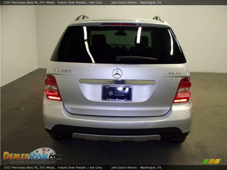 2007 Mercedes-Benz ML 350 4Matic Iridium Silver Metallic / Ash Grey Photo #3