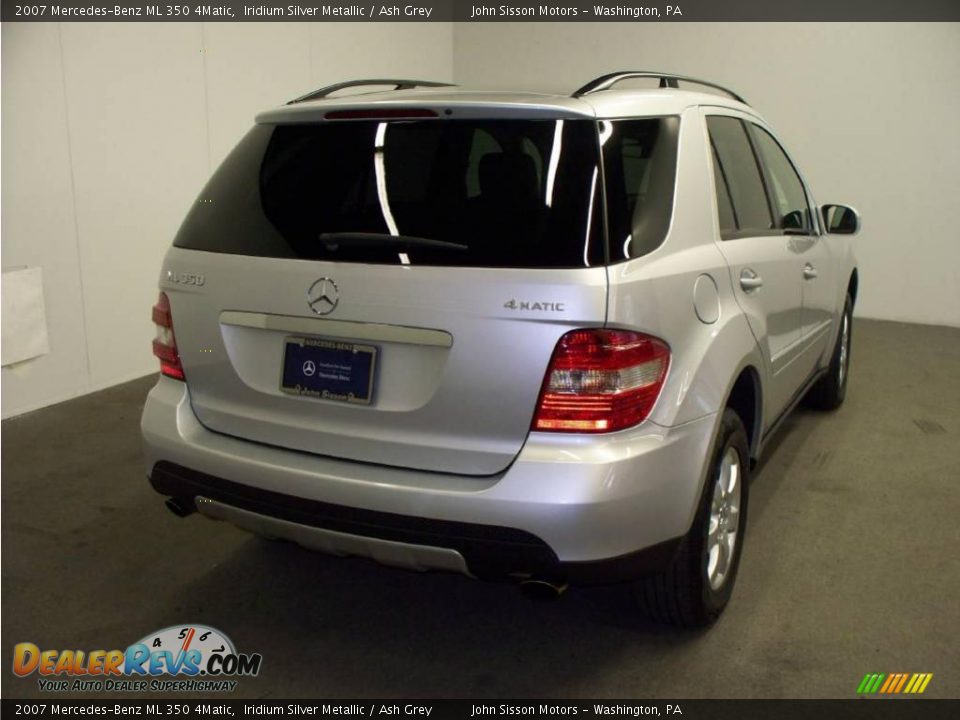 2007 Mercedes-Benz ML 350 4Matic Iridium Silver Metallic / Ash Grey Photo #4