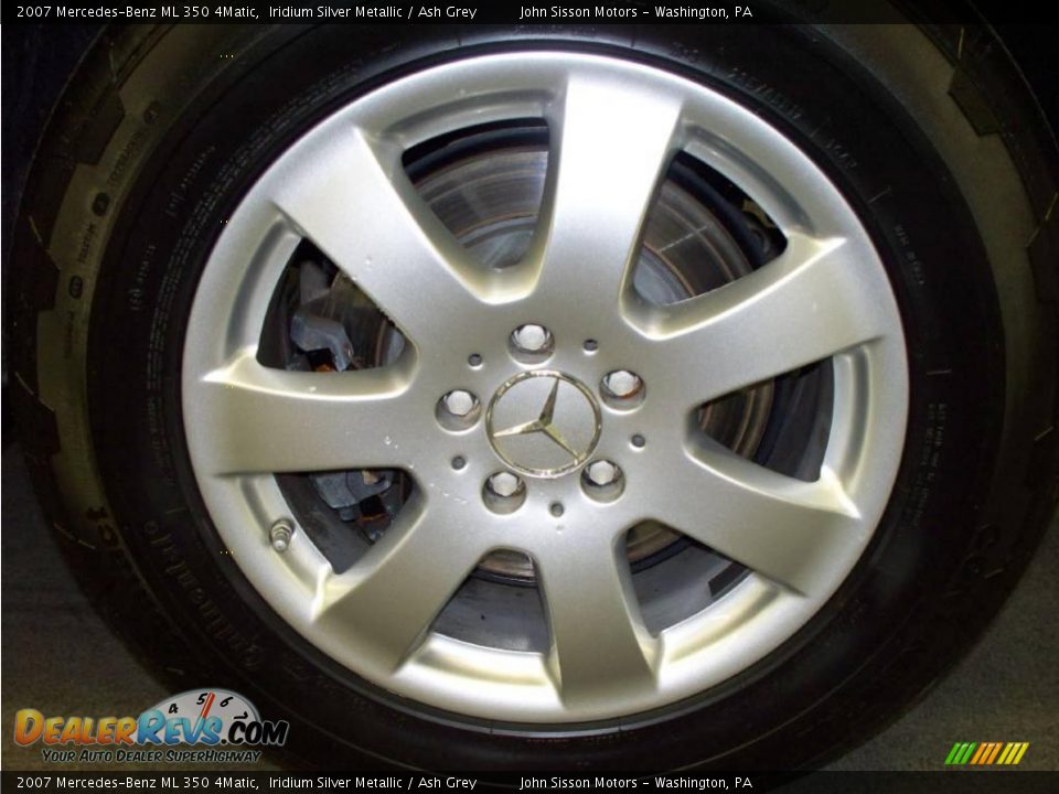 2007 Mercedes-Benz ML 350 4Matic Iridium Silver Metallic / Ash Grey Photo #9