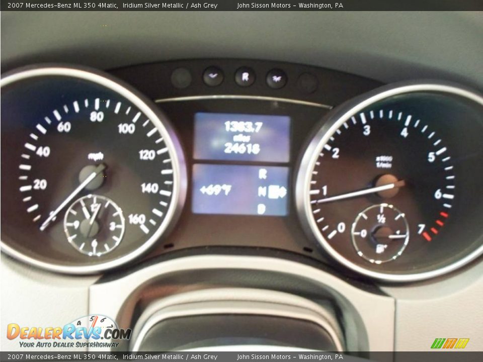 2007 Mercedes-Benz ML 350 4Matic Iridium Silver Metallic / Ash Grey Photo #18