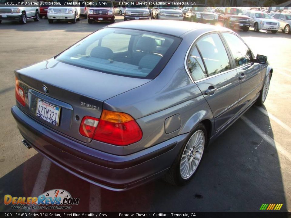 2001 BMW 3 Series 330i Sedan Steel Blue Metallic / Grey Photo #2