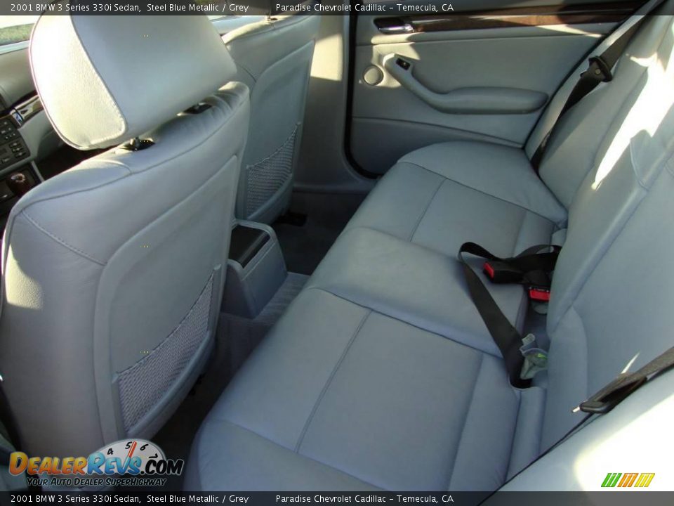 2001 BMW 3 Series 330i Sedan Steel Blue Metallic / Grey Photo #10