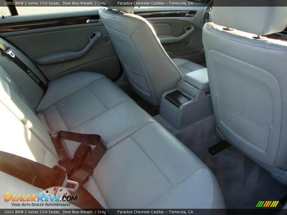2001 BMW 3 Series 330i Sedan Steel Blue Metallic / Grey Photo #11