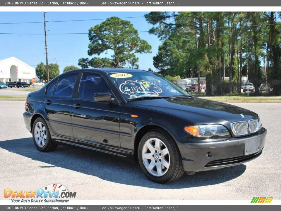 2002 BMW 3 Series 325i Sedan Jet Black / Black Photo #7