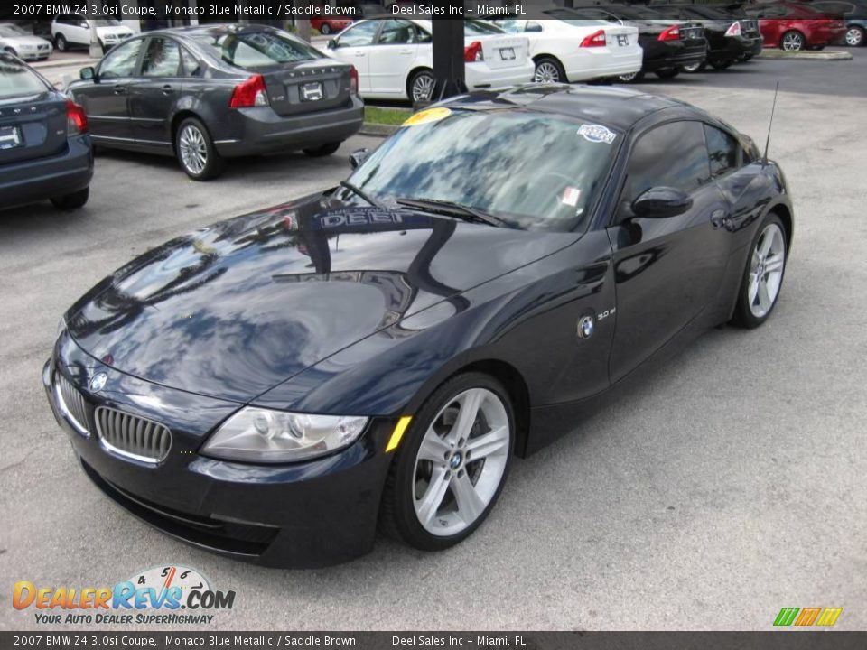 2007 BMW Z4 3.0si Coupe Monaco Blue Metallic / Saddle Brown Photo #2