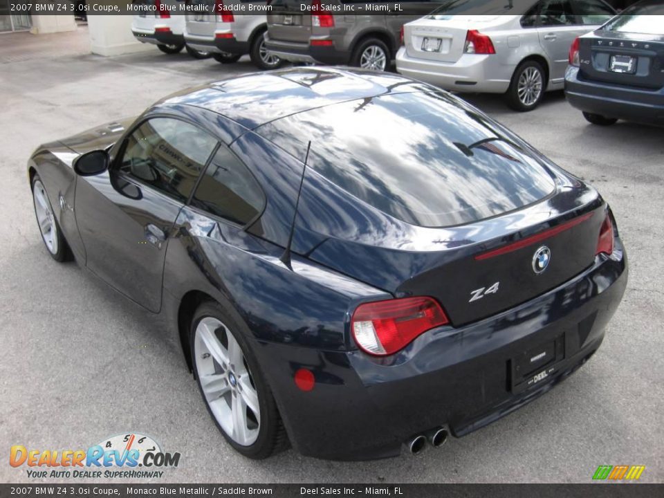 2007 BMW Z4 3.0si Coupe Monaco Blue Metallic / Saddle Brown Photo #5