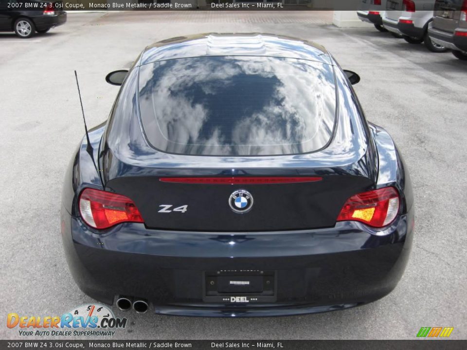 2007 BMW Z4 3.0si Coupe Monaco Blue Metallic / Saddle Brown Photo #6