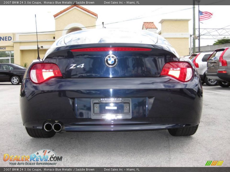 2007 BMW Z4 3.0si Coupe Monaco Blue Metallic / Saddle Brown Photo #7