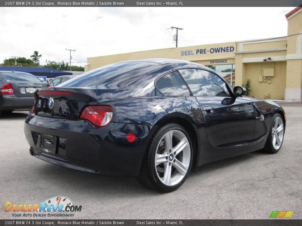 2007 BMW Z4 3.0si Coupe Monaco Blue Metallic / Saddle Brown Photo #8