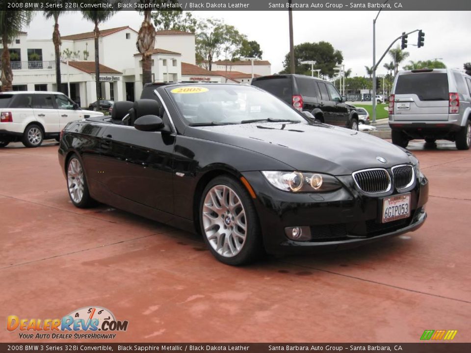 2008 BMW 3 Series 328i Convertible Black Sapphire Metallic / Black Dakota Leather Photo #1