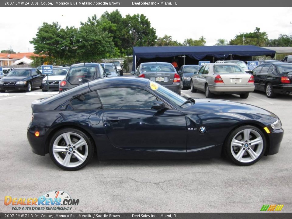 2007 BMW Z4 3.0si Coupe Monaco Blue Metallic / Saddle Brown Photo #10