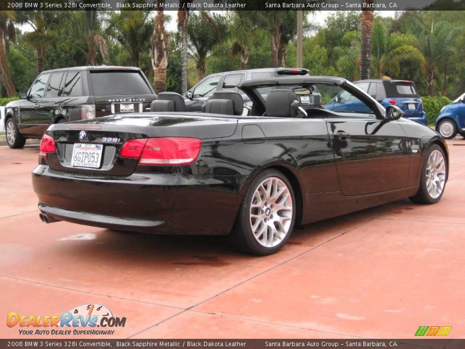 2008 BMW 3 Series 328i Convertible Black Sapphire Metallic / Black Dakota Leather Photo #2