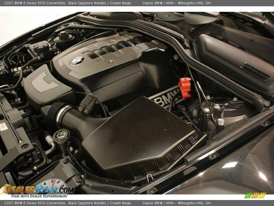 2007 BMW 6 Series 650i Convertible Black Sapphire Metallic / Cream Beige Photo #27